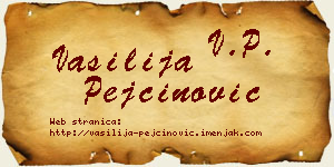 Vasilija Pejčinović vizit kartica